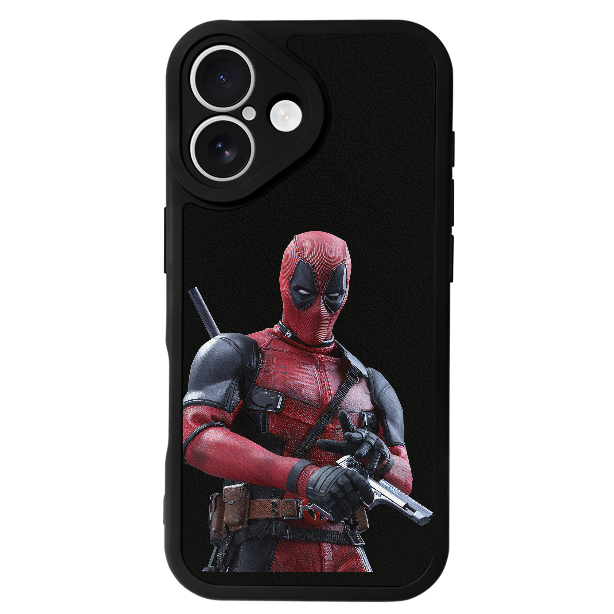 （画像用） Deadpool デッドプール 【iPhone 16シリーズ対応】シリコンスマホケース（レザー調） 材質：シリコン